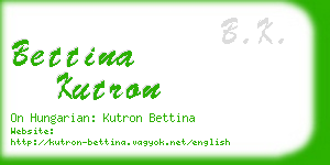 bettina kutron business card